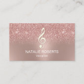 Rose Gold Ombre Music Vocalist Songwriter Visitenkarte (Vorderseite)