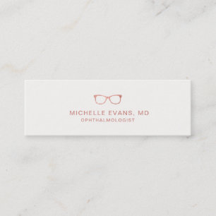 Rose Gold Ophthalmologe Eyeglasses Mini Visitenkarte