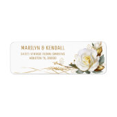 Rose Gold Organic Floral Wedding Label (Vorne)