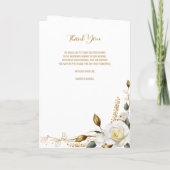 Rose Gold Organic Floral Wedding Program Programm (Rückseite)