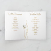 Rose Gold Organic Floral Wedding Program Programm (Innenseite)