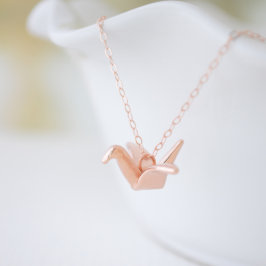 Rose Gold Origami Folgekrane Necklace