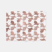 Rose Gold Oster Sonniger Glitzer Foil Metallisch Fleecedecke (Vorderseite (Horizontal))