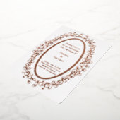 Rose Gold Oval Picture Frame Einladung (Gedreht)