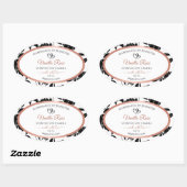 Rose Gold Ovaler Aufkleber (Blatt)