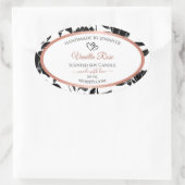 Rose Gold Ovaler Aufkleber (Tasche)