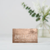 Rose Gold Paint Metallic Visitenkarte (Stehend Vorderseite)