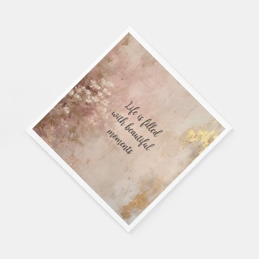 Rose Gold Paint Serviette (Ecke)