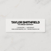 Rose Gold Paint Simple Modern Type Mini Visitenkarte (Rückseite)