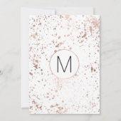 Rose Gold Paint Spritzers Junggeselinnen-Abschied Einladung (Rückseite)