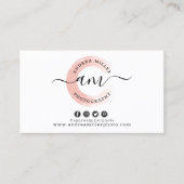 Rose Gold Paint Swash Chic Logosalon Ernennung Visitenkarte (Vorderseite)