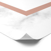 Rose Gold Palm Tree Marmorhochzeit Begrüßung Poster (Ecke)