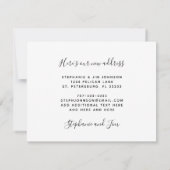 Rose Gold Pampas Grass Sandy Beach Neue Adresse Ankündigung (Rückseite)