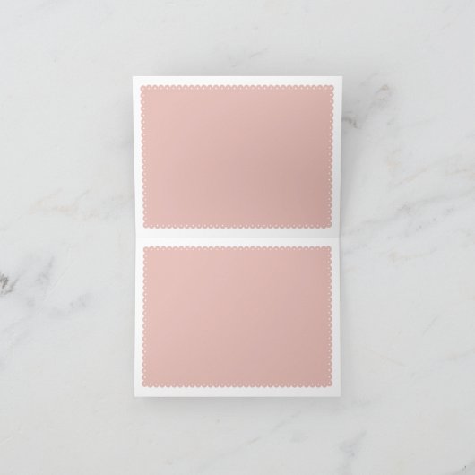 Rose gold papel picado Baby Dusche im mexikanische Dankeskarte (Innenseite)