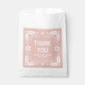 Rose gold papel picado Danke Baby Girl Dusche Geschenktütchen (Vorderseite)