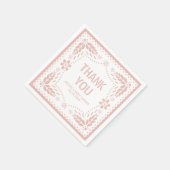 Rose gold papel picado Danke Baby Girl Dusche Serviette (Ecke)