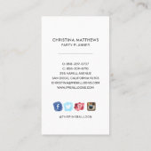 Rose Gold Party Ballon Visitenkarte (Rückseite)