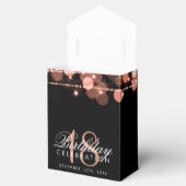 Rose Gold Party Glitzern 18. Geburtstag Gefallen Geschenkschachtel (Geöffnet)