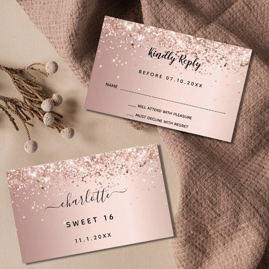 Rose Gold Party UAWG Begleitkarte