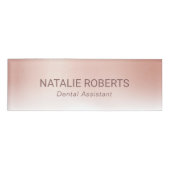 Rose Gold Pastel Elegante Namenschild (Vorderseite)