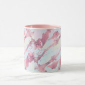 Rose Gold Pastel-Marmor-Muster Tasse (Zentrum)