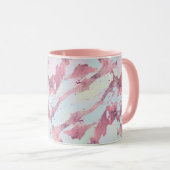 Rose Gold Pastel-Marmor-Muster Tasse (VorderseiteRechts)