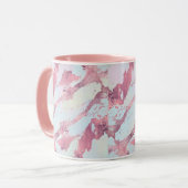 Rose Gold Pastel-Marmor-Muster Tasse (Vorderseite Links)