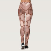 Rose Gold Pattern Design – Elegant Luxury Metallic Leggings (Rückseite)