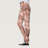 Rose Gold Pattern Design – Elegant Luxury Metallic Leggings (Links)