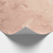 Rose Gold Peach Glitzer Abstrakt Zement Kupfer Geschenkpapier (Ecke)