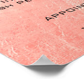 Rose Gold Peach Makeup Augen Lashes Preise Pastel Poster (Ecke)