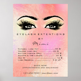 Rose Gold Peach Makeup Augen Lashes Preise Pastel Poster