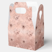 Rose Gold Peacock Feather Geschenkschachtel (Geöffnet)