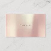 Rose Gold Pearly Abstrakt Minimal Vip Metallic Visitenkarte (Vorderseite)