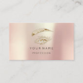 Rose Gold Pearly Lashes Brows machen Beruflich Visitenkarte (Vorderseite)