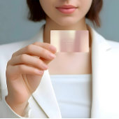 Rose Gold Perarly Minimalseide Metallic Weiß Visitenkarte