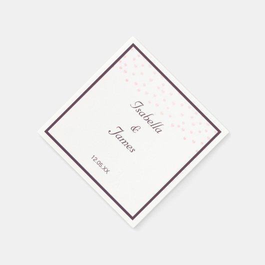 Rose Gold Perlen Hochzeit Serviette (Ecke)