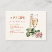 Rose Gold Perlen und Prosecco Brautparty Begleitkarte (Vorderseite)