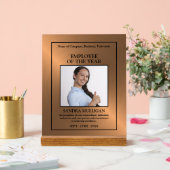Rose Gold/Personalised Photo - Employee Award Acrylschild (Hochzeit)