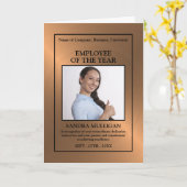 Rose Gold/Personalised Photo - Employee Award Karte (Gelbe Blume)