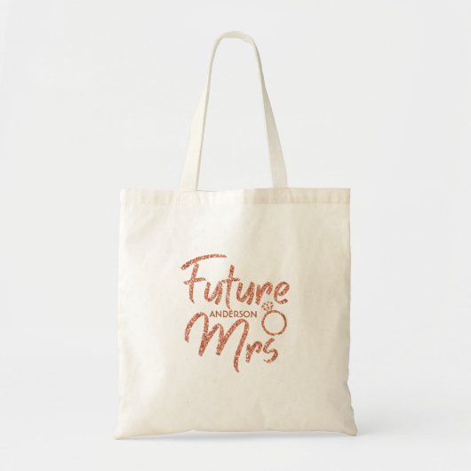 Rose Gold Personalisiert Future Frau Tasche (Vorne)