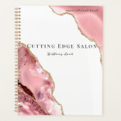 Rose Gold Personalisiert Hair Terminbuch Planer (Vorderseite)