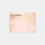 Rose Gold Personalisiert Post-it Klebezettel (Vorderseite)