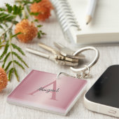 Rose Gold personalisiert  Schlüsselanhänger (Vorderseite rechts)
