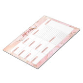 Rose Gold Personalisiert Weekly Planner Notizblock (angewinkelt)