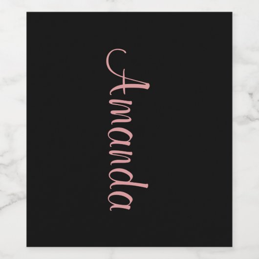 Rose Gold personalisiert Weinetikett (Einzelnes Label)