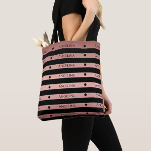 Rose Gold Personalisierter Druck Überall Streife Tasche