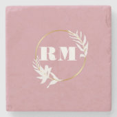 Rose Gold Personalized Elegant Custom Pink Dial fo Steinuntersetzer (Vorderseite)