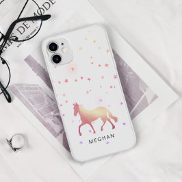 Rose Gold Pferde Stars Personalisiert Monogramm Case-Mate iPhone Hülle