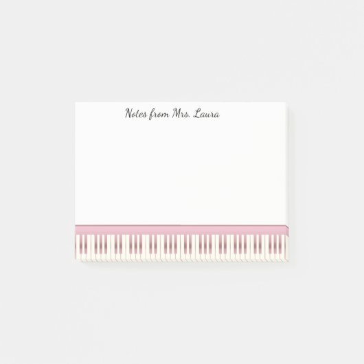 Rose Gold Piano Keyboard Music for Pianist Post-it Klebezettel (Vorderseite)